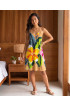 Hand Painted Rayon Halter Mini Dress Hand Painted Rayon Halter Mini Dress
